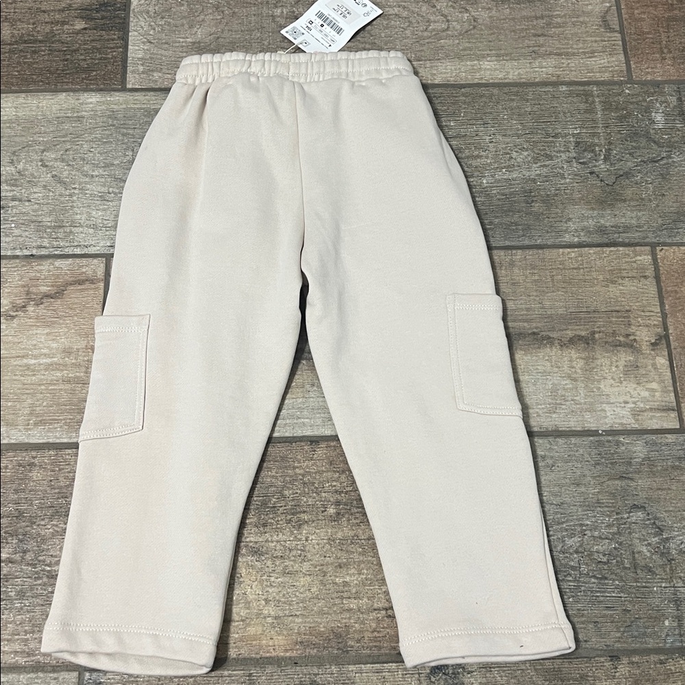 NWT Zara Cream Toddler Boys Cargo Sweatsuit 4t - Picture 6 of 7